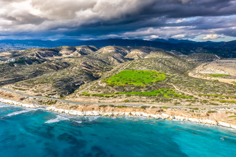 白色岩石海滩莫纳格鲁利村区域利马索尔区塞浦路斯白色岩石海滩莫纳格鲁利村区域利马索尔区塞浦路斯