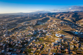 空中视图住宅房子社区利马索尔塞浦路斯空中视图住宅房子社区利马索尔塞浦路斯