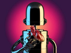 机器人与人类心手技术概念插图