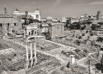 前视图罗马论坛罗马意大利的罗马论坛一个的主要旅游景点罗马前视图罗马论坛罗马意大利