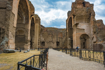 废墟的洗澡卡拉卡拉Terme卡拉卡拉罗马意大利9月废墟的洗澡卡拉卡拉Terme卡拉卡拉一个的大多数重要的洗澡罗马的时间的罗马帝国