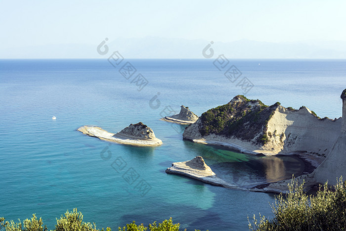 角激烈的的岛科孚岛希腊的最北的点的科孚岛岛角激烈的的岛科孚岛希腊