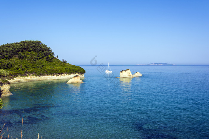 海视图运河爱情科孚岛希腊海视图运河爱情科图片