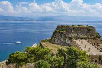 视图科孚岛老堡垒希腊视图科孚岛老堡垒希腊