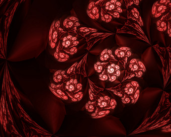 摘要分形背景螺旋红色的花与红色的曲线合适的为桌面壁纸摘要分形背景螺旋红色的花与红色的曲线