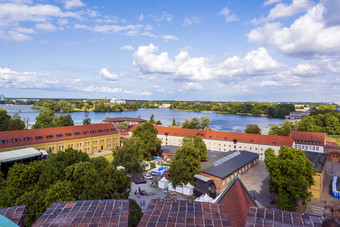 柏林德国8月全景视图斯潘道从的城堡斯潘道柏林全景视图斯潘道从的城堡斯潘道柏林
