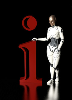 白色Cyborg持有的信信息插图呈现白色Cyborg持有的信信息插图