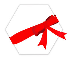 红色的礼物丝带弓嗯背景