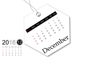 12月日历系列为标签设计