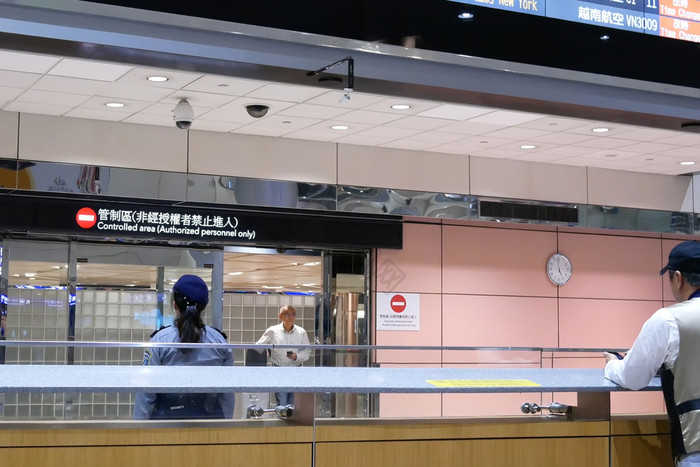 桃园台湾月关闭人离开机场终端门国际到来游图片