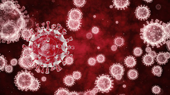 冠状病毒危险和公共健康风险疾病和流感爆发冠状病毒流感危险的病毒应变情况下流感大流行医疗概念与危险的细胞渲染