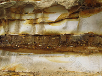 饱经风霜的砂岩纹理饱经风霜的砂岩纹理与铁而且小石头澳大利亚泥盆世石头