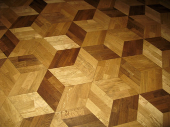 拼花地板木木条镶花之地板背景拼花地板六角模式