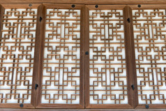 传统的木纸门模式亚洲背景模式传统的木纸门韩国
