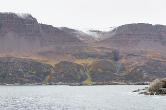 迪斯科岛格陵兰岛视图北极景观迪斯科岛格陵兰岛