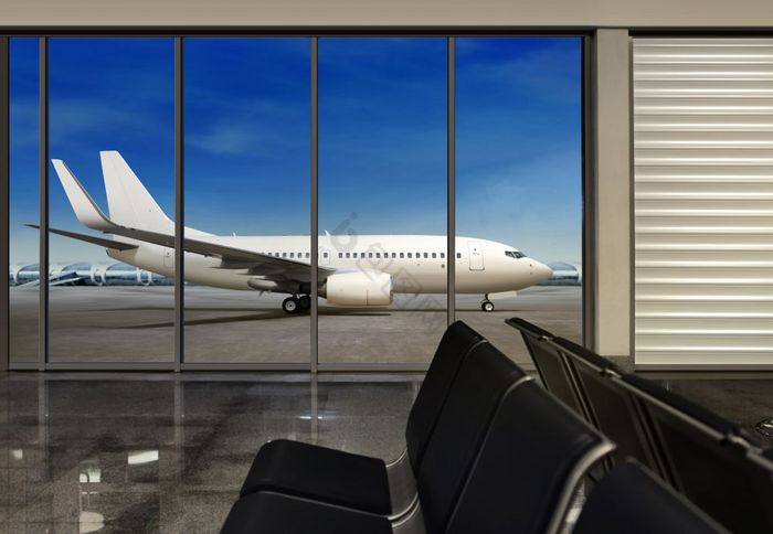 窗口空机场早飞机预计游客机场图片