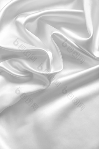 光滑的优雅的白色丝绸缎可以使用婚礼背景