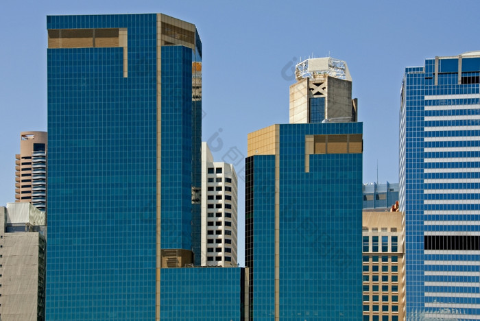 城市建筑而且摩天大楼市中心的悉尼澳大利亚