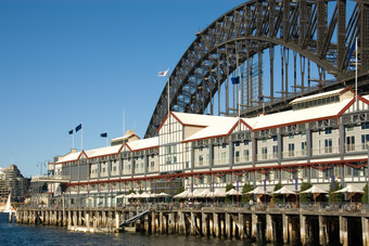 奢侈品酒店构造码头相邻的<strong>悉尼港</strong>口桥澳大利亚