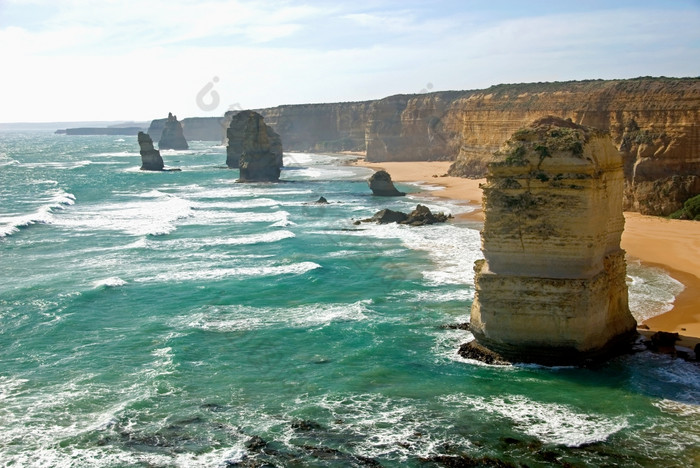 石灰石栈的海岸线南部维多利亚一个澳大利亚rsquo第一旅游景点