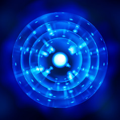 插图程式化的蓝色的原子象征