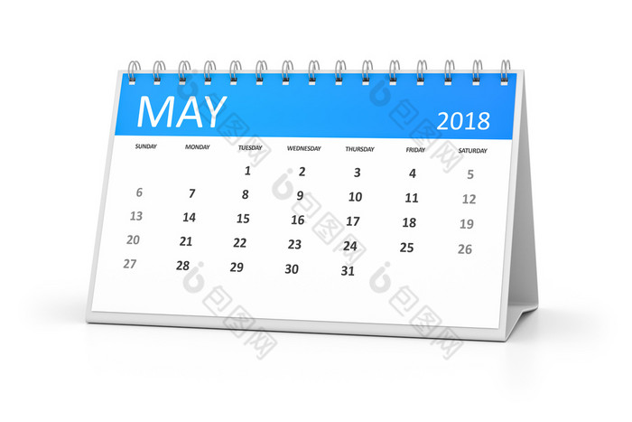 呈现表格日历为你的事件五月