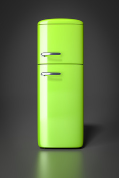图像典型的绿色冰箱