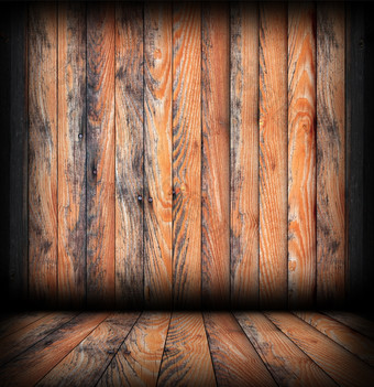 饱经风霜的棕色（的）木板室内建筑空背景准备好了喷火你的设计木完成