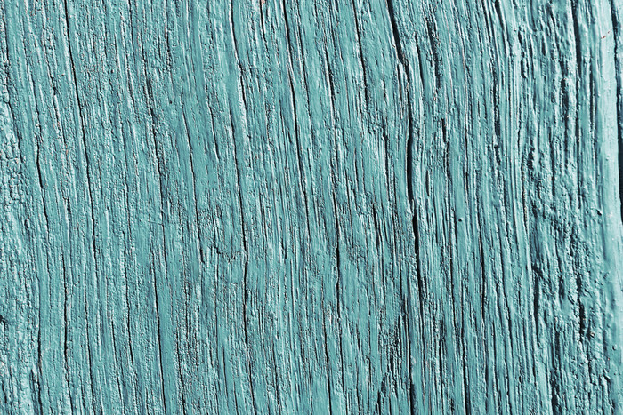 详细的纹理云杉木板材画蓝色的