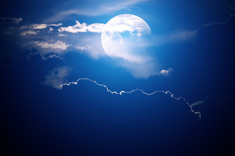 月亮后面云背景艺术作品月亮后面云与晚上天空背景图像艺术作品