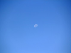 美丽的图像与蓝色的天空而且月亮