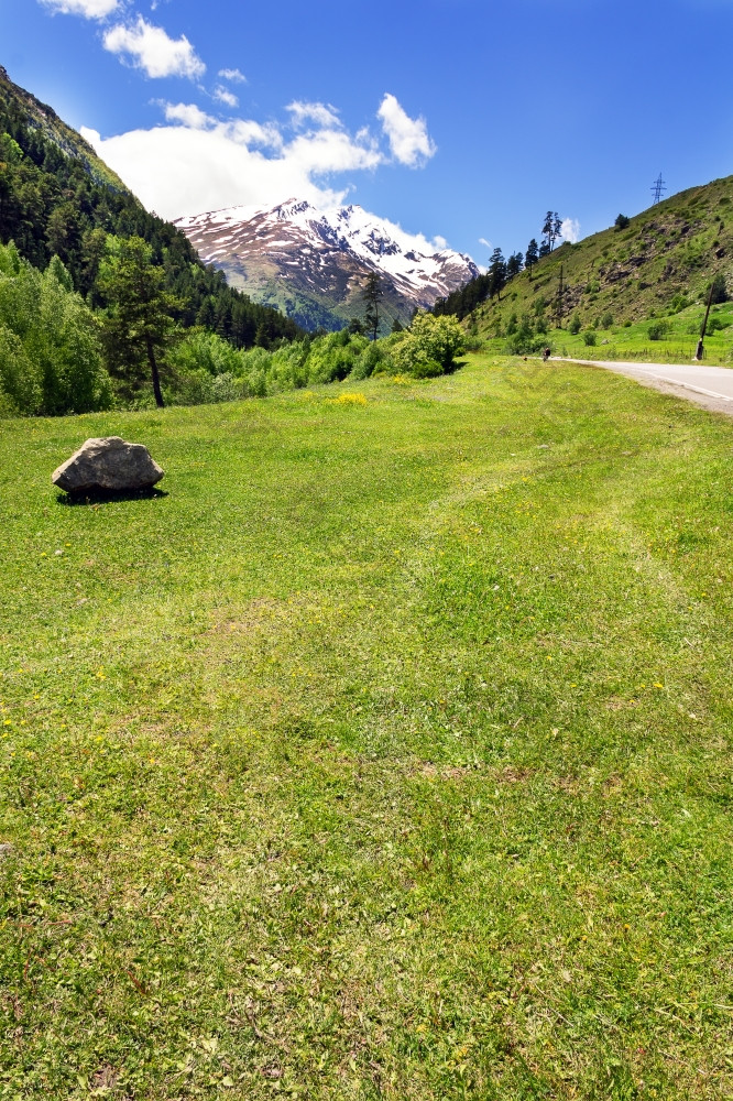 冬天景观山高加索地区地区俄罗斯