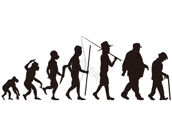 的人类进化从原始的一步现代一步图片