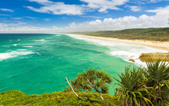 美丽的没完没了的澳大利亚海滩史翠伯克岛昆士兰