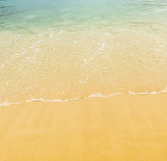 海滩背景场景热带温暖的沙子和清晰的水研磨的海岸