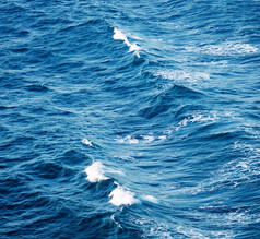 海洋波与小白色帽背景