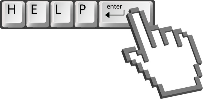 手光标按电脑键盘关键输入帮助请求