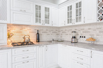 室内现代白色木厨房奢侈品首页现代白色木厨房室内