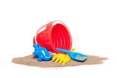 孩子们rsquo海滩玩具孤立的白色背景