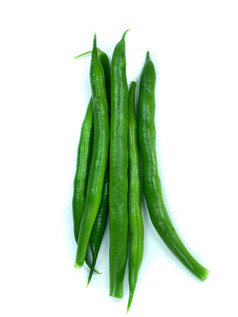 绿色豆子孤立的白色背景绿色豆子