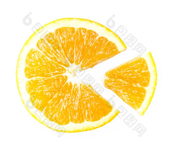 甜蜜的橙色<strong>切片</strong>而且部分与剪裁工作路径甜蜜的橙色<strong>切片</strong>