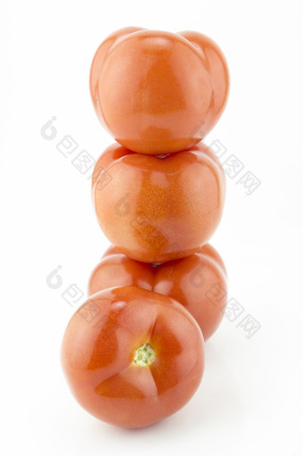 新鲜的西红柿新鲜的西红柿白色背景与剪裁工作路径