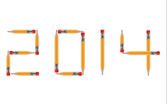 快乐新一年短铅笔孤立的白色背景安排拼写的相同概念可用为而且一年剪裁工作路径包括