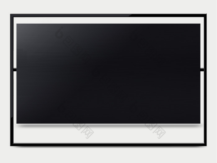 黑色的液晶显示器屏幕挂墙与剪裁工作路径液晶显示器屏幕