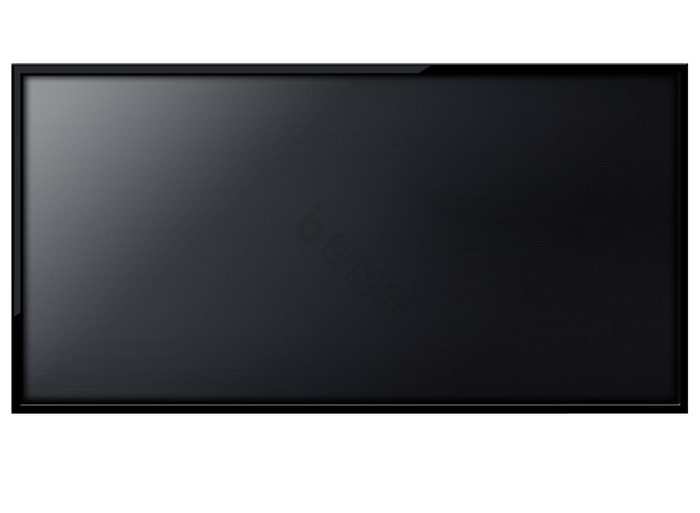 黑色的液晶显示器屏幕挂墙与剪裁工作路径液图片