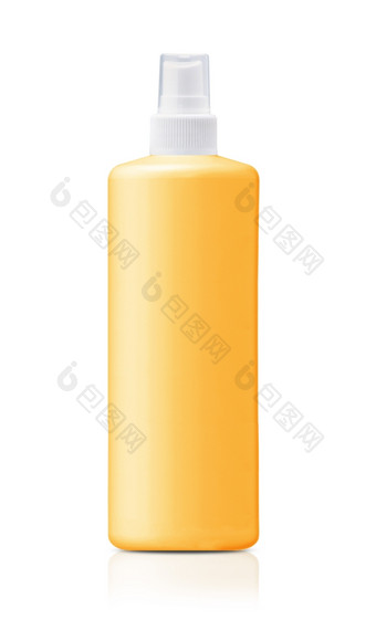喷雾医学防腐剂塑料瓶白色背景与剪裁工作路径喷雾可以