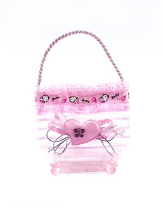 婴儿女孩纪念品小粉红色的塑料袋为糖果
