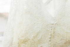 白色婚礼衣服细节