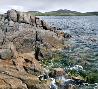 Cruit岛小有人居住的岛的玉石地区县多尼哥爱尔兰