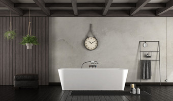 浴室乡村风格浴室乡村风格与现代浴缸呈现